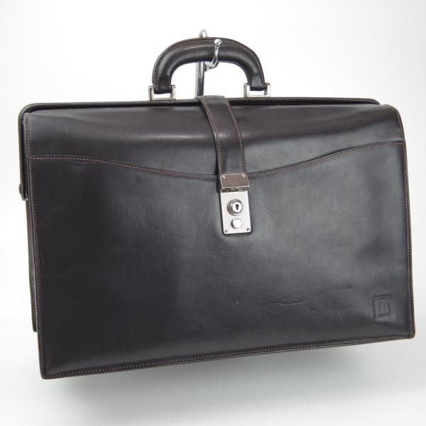 極上★ダンヒル/dunhill【★レザー/ダレスバッグ/黒】メンズ/ビジネス/バッグ/ブリーフケース/革/鞄★N5743