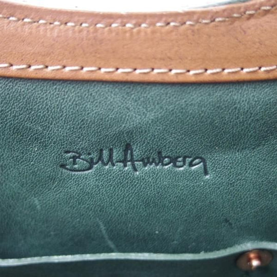 極上★(英)ビルアンバーグ/Bill Amberg【定価￥99,750-★ブリーフケース/レザー】2WAY/ショルダー/ビジネス/バッグ/緑×茶/革/鞄★N5746