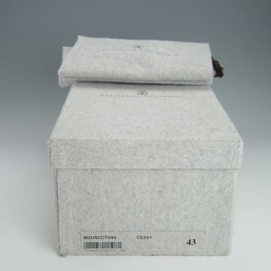 未使用★(伊)ブルネロクチネリ SIZE 43【定価30万円以上★コードバン仕様/プレーントゥ】C5241/赤茶/BRUNELLO CUCINELLI★h189