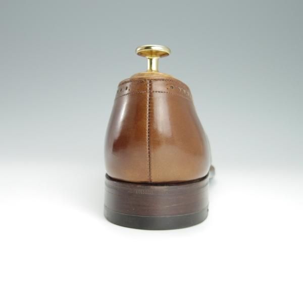 未使用★(英)グレンソン UK6.5程度【★フルストラップ/ローファー】カーフ/茶/メンズ/GRENSON★h190