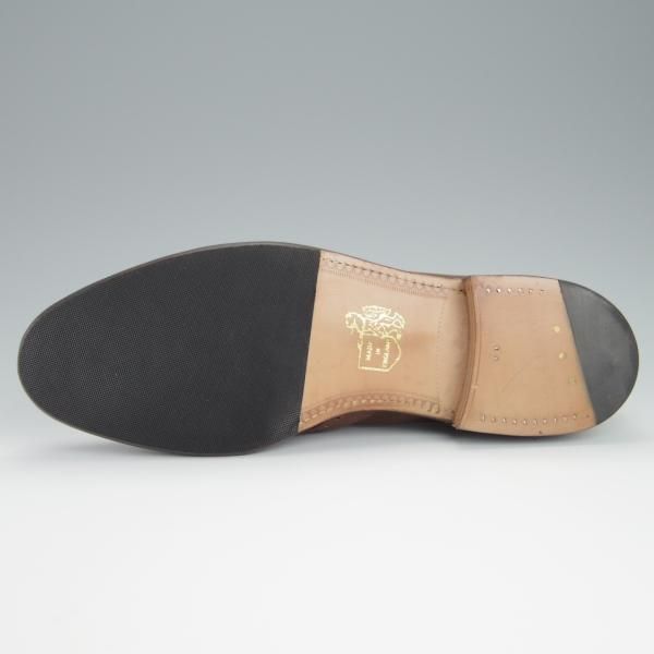 未使用★(英)グレンソン UK6.5程度【★フルストラップ/ローファー】カーフ/茶/メンズ/GRENSON★h190