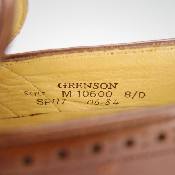 未使用★(英)グレンソン UK6.5程度【★フルストラップ/ローファー】カーフ/茶/メンズ/GRENSON★h190