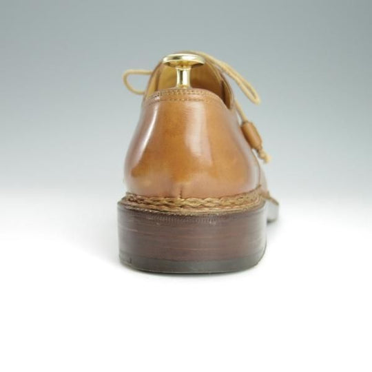 極上★(伊)STEFANO BI/ステファノビ SIZE 7【貴重★ノルベジェーゼ製法/Uチップ】カーフ/茶/メンズ★h191