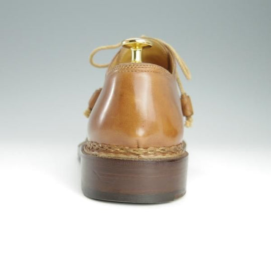 極上★(伊)STEFANO BI/ステファノビ SIZE 7【貴重★ノルベジェーゼ製法/Uチップ】カーフ/茶/メンズ★h191