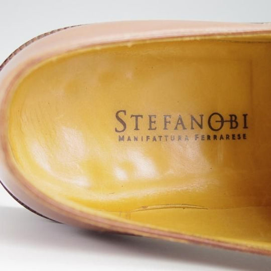 極上★(伊)STEFANO BI/ステファノビ SIZE 7【貴重★ノルベジェーゼ製法/Uチップ】カーフ/茶/メンズ★h191