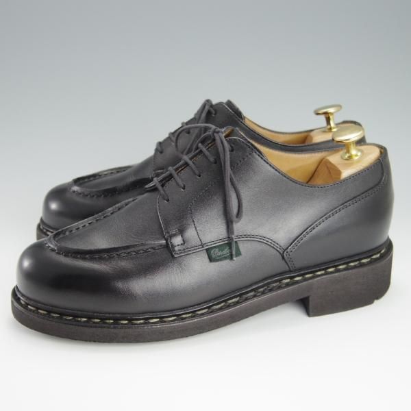極美品★パラブーツ SIZE 5.5【定価￥71,500-★シャンボード/CHAMBORD】黒/NOIR/Uチップ/リスレザー/TEXソール/メンズ/Paraboot★h194