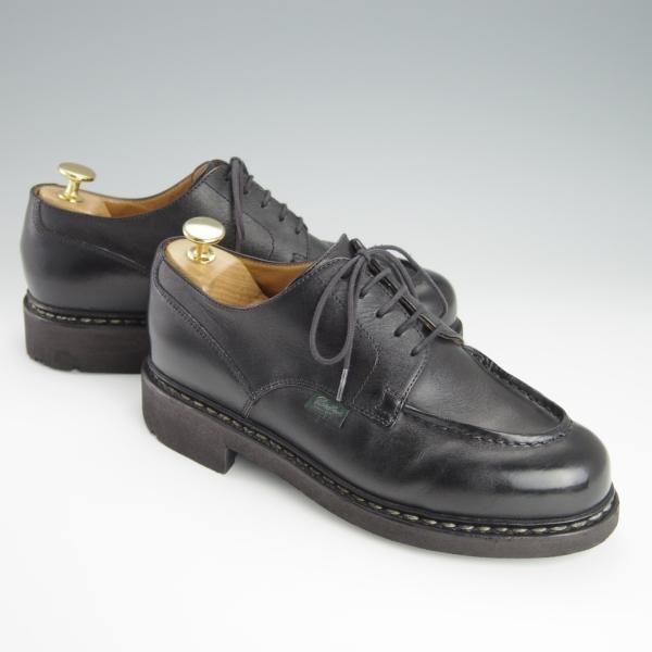 極美品★パラブーツ SIZE 5.5【定価￥71,500-★シャンボード/CHAMBORD】黒/NOIR/Uチップ/リスレザー/TEXソール/メンズ/Paraboot★h194