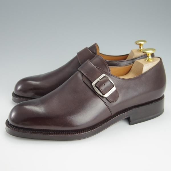 未使用★(スペイン製)YANKO/ヤンコ SIZE 7【グッドイヤーウェルテッド製法★モンクストラップ/29798】カーフ/濃茶/メンズ★h196