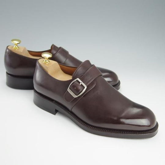 未使用★(スペイン製)YANKO/ヤンコ SIZE 7【グッドイヤーウェルテッド製法★モンクストラップ/29798】カーフ/濃茶/メンズ★h196