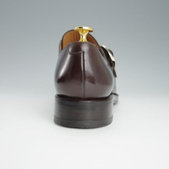 未使用★(スペイン製)YANKO/ヤンコ SIZE 7【グッドイヤーウェルテッド製法★モンクストラップ/29798】カーフ/濃茶/メンズ★h196