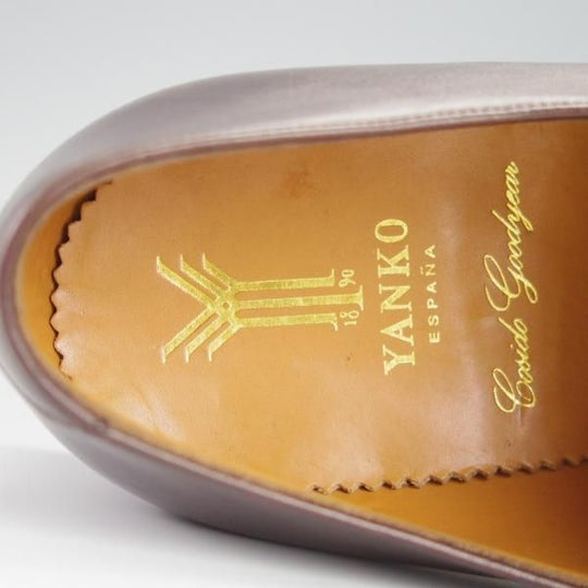 未使用★(スペイン製)YANKO/ヤンコ SIZE 7【グッドイヤーウェルテッド製法★モンクストラップ/29798】カーフ/濃茶/メンズ★h196