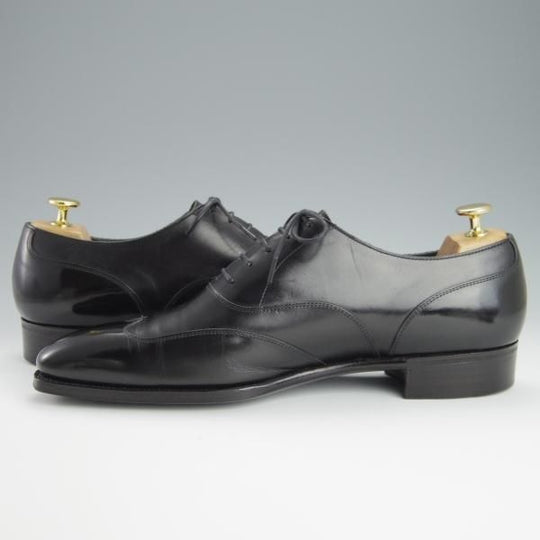 美品★三陽山長 SIZE 9【★珠之介/R309ラスト】(イルチア社)ボックスカーフ/ブラインドブローグ/黒/メンズ/SanyoYamacho★h198