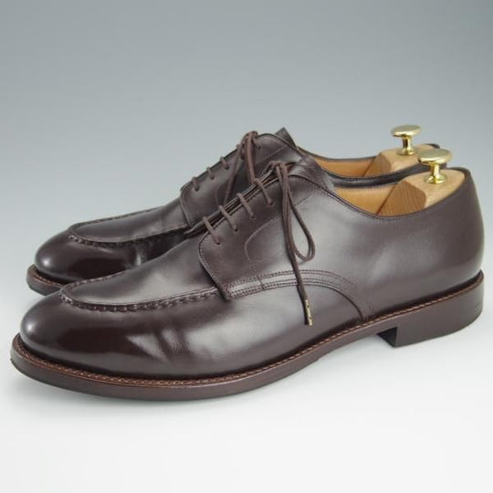 極上★(浅草)WHEEL ROBE/ウィールローブ 10.5D【定価￥58,000-★靴縁別注/(独)ワインハイマー社のボックスカーフ仕様】15078/濃茶★h201