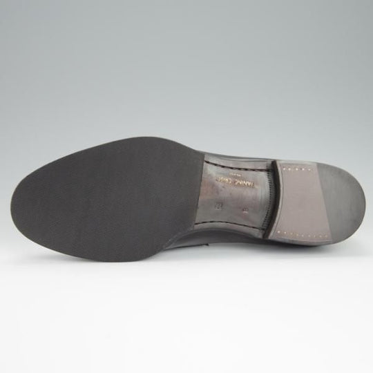 極上★(伊)タニノクリスチー SIZE 8【定価￥198,450-★最後期のコインローファー/Ascott】パティーヌ濃茶〜黒/カーフ/TANINO CRISCI★h212