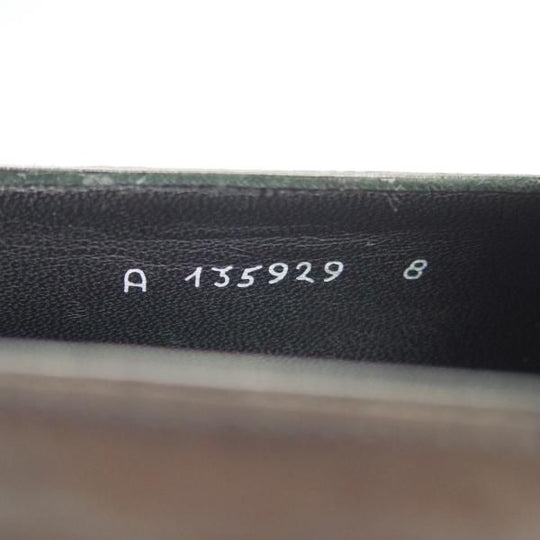 極上★(伊)タニノクリスチー SIZE 8【定価￥198,450-★最後期のコインローファー/Ascott】パティーヌ濃茶〜黒/カーフ/TANINO CRISCI★h212