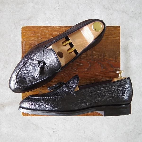 美品★(スペイン製)CARMINA/カルミナ SIZE 8【同系モデル定価￥72,600-★ダイナイトソール仕様/0289】タッセルローファー/黒★h213