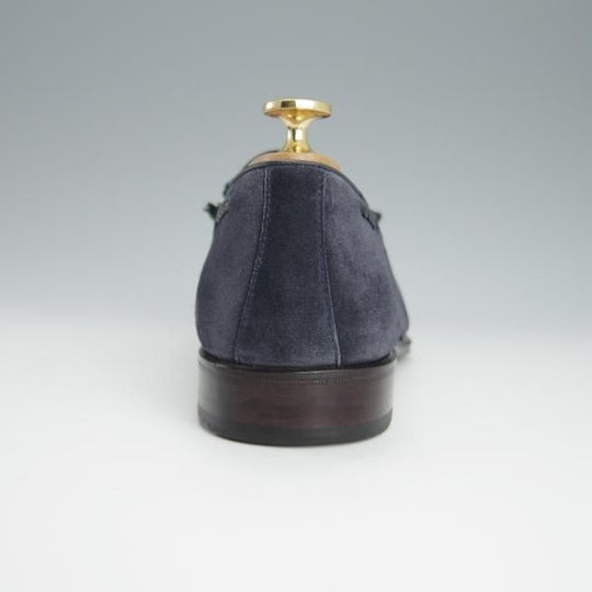 美品★(スペイン製)CARMINA/カルミナ SIZE 6【定価￥72,600-★リボンローファー/80371】UETAMラスト/スエード/MARINO/紺/メンズ★h218