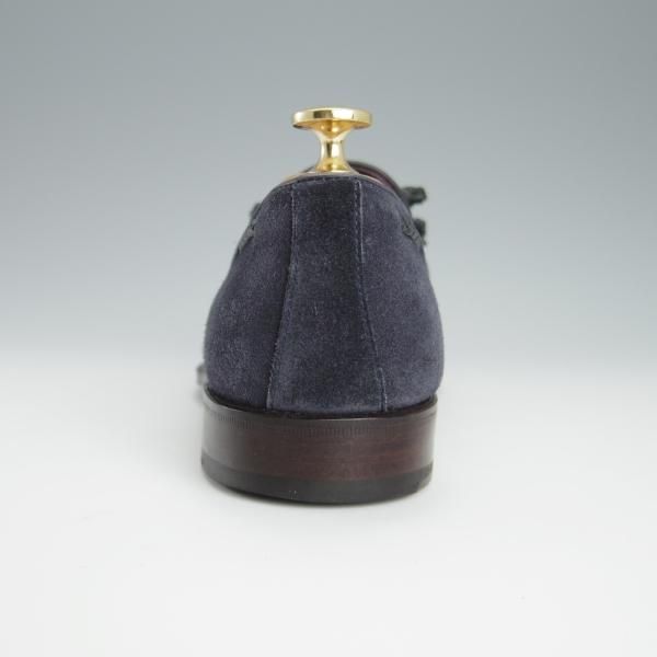 美品★(スペイン製)CARMINA/カルミナ SIZE 6【定価￥72,600-★リボンローファー/80371】UETAMラスト/スエード/MARINO/紺/メンズ★h218