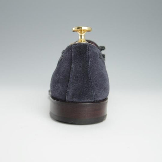 美品★(スペイン製)CARMINA/カルミナ SIZE 6【定価￥72,600-★リボンローファー/80371】UETAMラスト/スエード/MARINO/紺/メンズ★h218