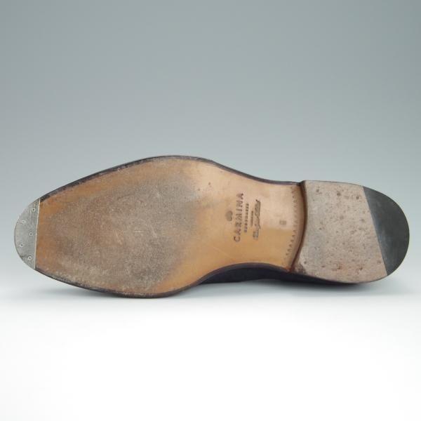 美品★(スペイン製)CARMINA/カルミナ SIZE 6【定価￥72,600-★リボンローファー/80371】UETAMラスト/スエード/MARINO/紺/メンズ★h218