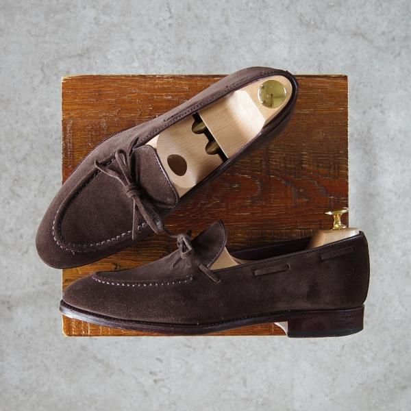 極上★(スペイン製)CARMINA/カルミナ SIZE 6【定価￥74,520-★トレーディングポスト別注/80285】UETAMラスト/ローファー/濃茶★h220