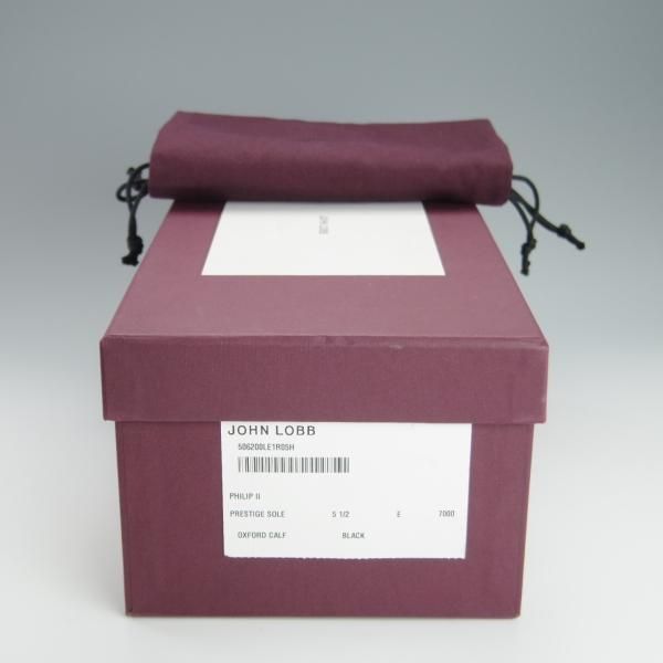 極美品★ジョンロブ 5.5E【定価￥264,000-★プレステージライン/Philip2/フィリップ2】7000ラスト/カーフ/黒/メンズ/JOHN LOBB★h221