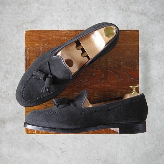 極美品★クロケット&ジョーンズ 6E【定価￥86,900-★CAVENDISH 3/キャベンディッシュ3】タッセルローファー/黒/Crockett&Jones★h222