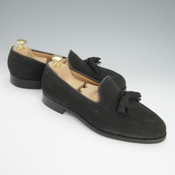 極美品★クロケット&ジョーンズ 6E【定価￥86,900-★CAVENDISH 3/キャベンディッシュ3】タッセルローファー/黒/Crockett&Jones★h222