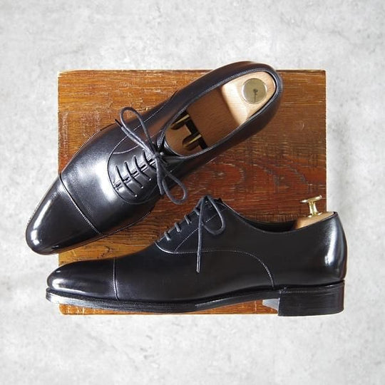 極美品★(英)ガジアーノ&ガーリング 6E【現行モデル定価￥220,000-★DECOラスト/OXFORD】ストレートチップ/黒/GAZIANO&GIRLING★h223