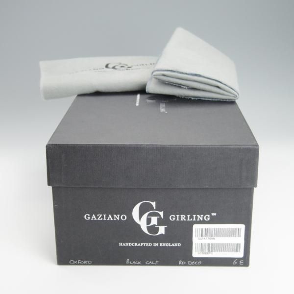 極美品★(英)ガジアーノ&ガーリング 6E【現行モデル定価￥220,000-★DECOラスト/OXFORD】ストレートチップ/黒/GAZIANO&GIRLING★h223