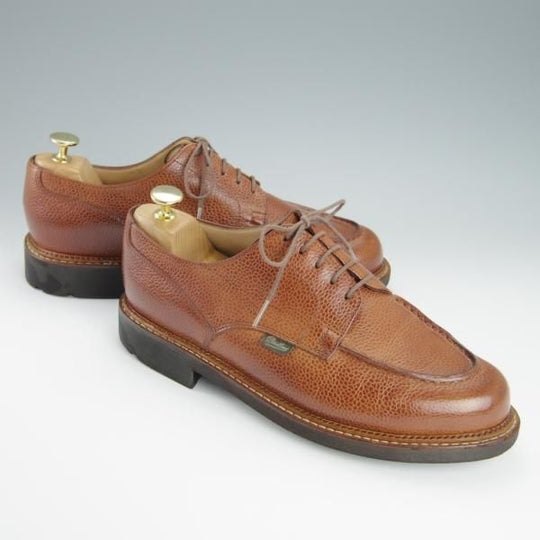 ★パラブーツ SIZE 7.5【現行定価￥71,500-★飾りコバ仕様のシャンボード/CHAMBORD】Uチップ/茶/グレインレザー/メンズ/Paraboot★h224