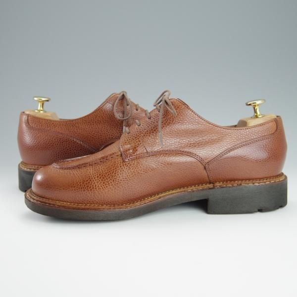 ★パラブーツ SIZE 7.5【現行定価￥71,500-★飾りコバ仕様のシャンボード/CHAMBORD】Uチップ/茶/グレインレザー/メンズ/Paraboot★h224