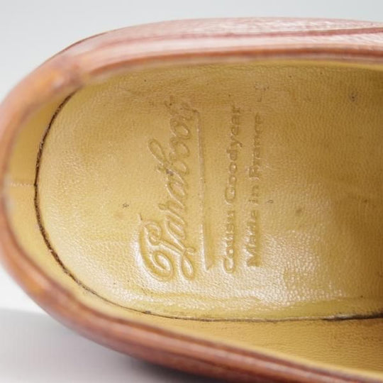 ★パラブーツ SIZE 7.5【現行定価￥71,500-★飾りコバ仕様のシャンボード/CHAMBORD】Uチップ/茶/グレインレザー/メンズ/Paraboot★h224