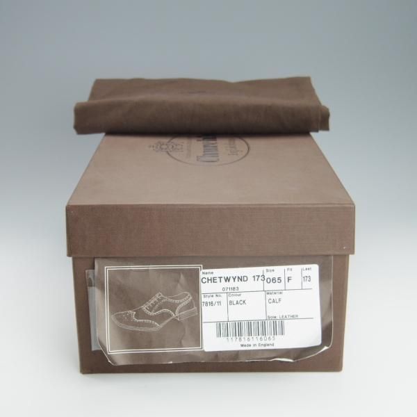 ★チャーチ 65F/UK6.5【現行定価￥160,600-★チェットウィンド/CHETWYND】173ラスト/フルブローグ/カーフ/黒/メンズ/Church's★h216