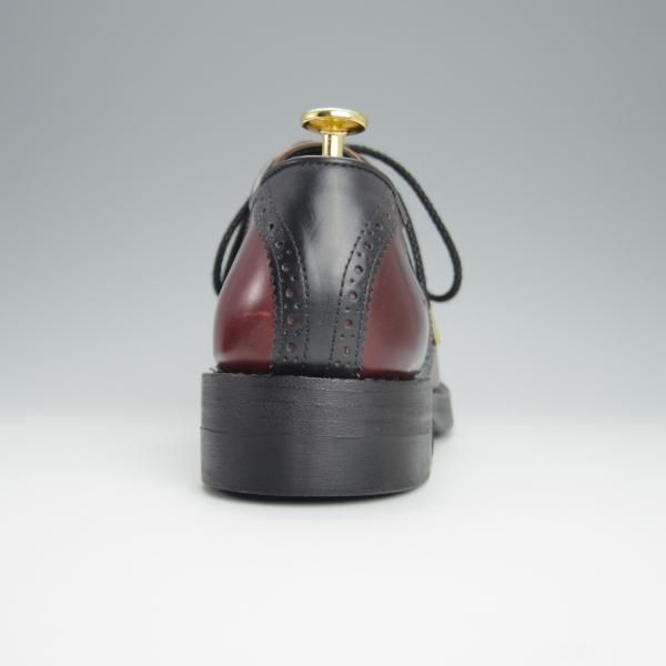 極上★(熊本)SONIC LAB/ソニックラブ SIZE 8【コードバン仕様★サドルシューズ/コンビ】赤茶×黒/メンズ★h225