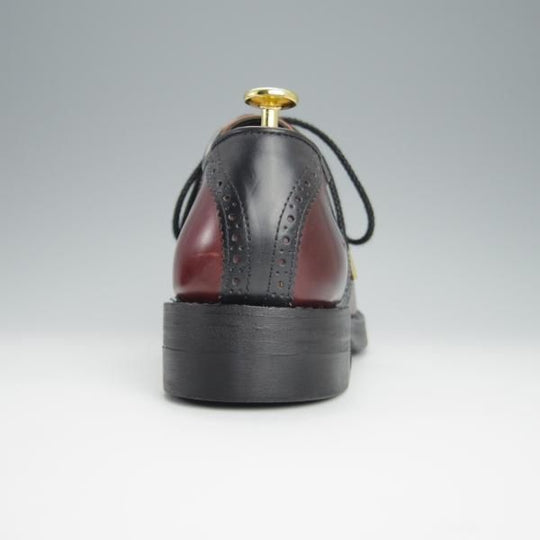 極上★(熊本)SONIC LAB/ソニックラブ SIZE 8【コードバン仕様★サドルシューズ/コンビ】赤茶×黒/メンズ★h225