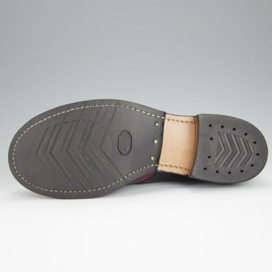 極上★(熊本)SONIC LAB/ソニックラブ SIZE 8【コードバン仕様★サドルシューズ/コンビ】赤茶×黒/メンズ★h225