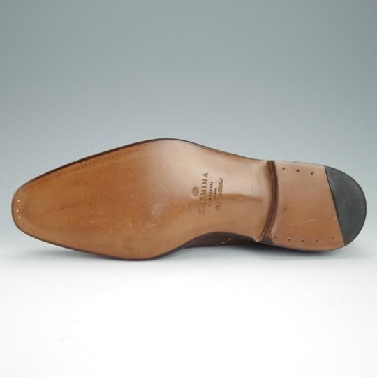 未使用★(スペイン製)CARMINA/カルミナ SIZE 8【定価￥75,900-★クレセントブローグ/RAINラスト】80373/カーフ/茶/メンズ★h227