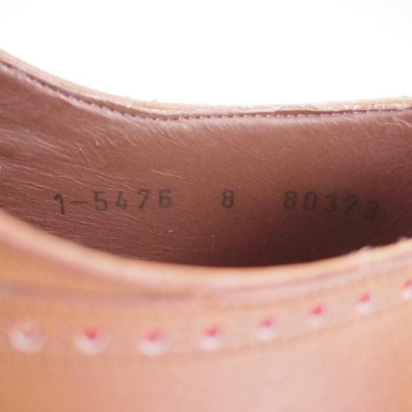 未使用★(スペイン製)CARMINA/カルミナ SIZE 8【定価￥75,900-★クレセントブローグ/RAINラスト】80373/カーフ/茶/メンズ★h227