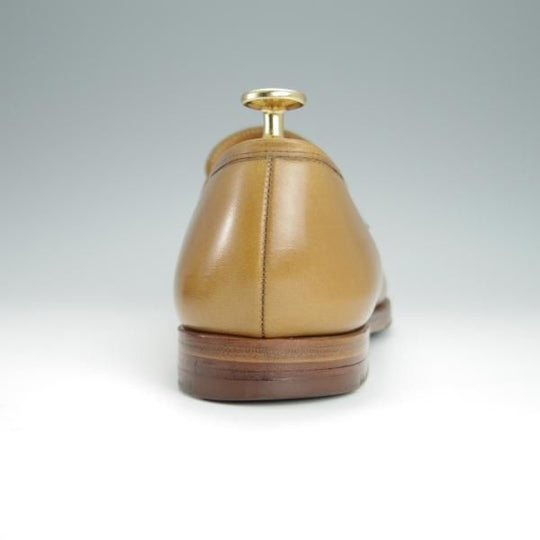 極上★クロケット&ジョーンズ 7.5E【現行定価￥83,600-★BOSTON 2/ボストン】コインローファー/カーフ/薄茶/メンズ/Crockett&Jones★h229