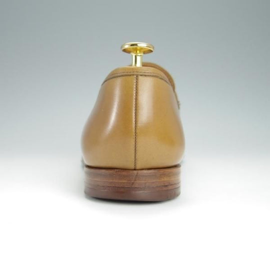 極上★クロケット&ジョーンズ 7.5E【現行定価￥83,600-★BOSTON 2/ボストン】コインローファー/カーフ/薄茶/メンズ/Crockett&Jones★h229