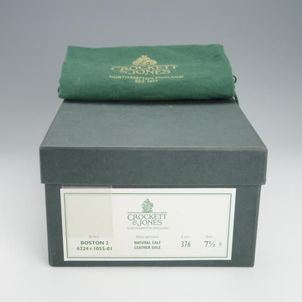 極上★クロケット&ジョーンズ 7.5E【現行定価￥83,600-★BOSTON 2/ボストン】コインローファー/カーフ/薄茶/メンズ/Crockett&Jones★h229