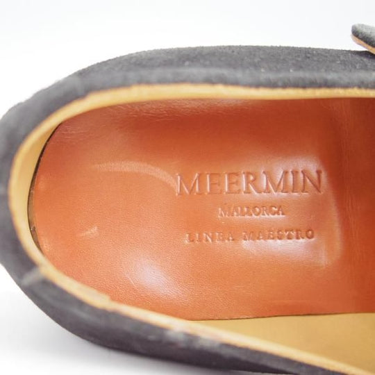 ほぼ試着程度★(スペイン製)MEERMIN/メルミン SIZE 6.5【グッドイヤーウェルテッド製法★ダブルモンク/118392】スエード/黒/メンズ★h230