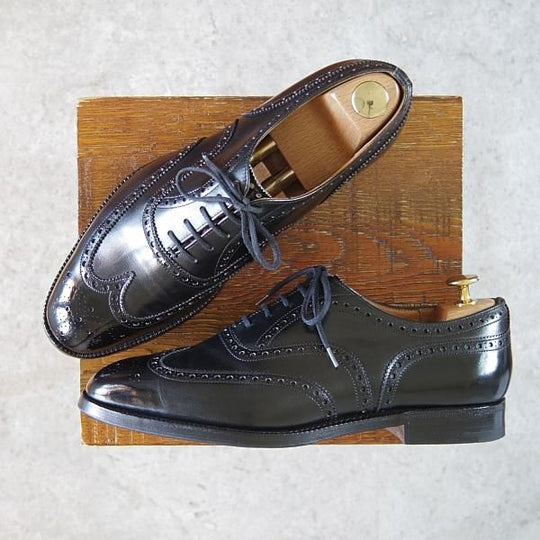 極上★チャーチ 70G/UK7【現行定価￥136,400-★73ラスト/CHETWYND/チェットウィンド】4都市ロゴ過渡期/フルブローグ/黒/Church's★h231