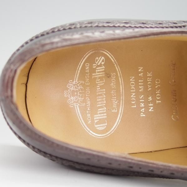 極上★チャーチ 85G/UK8.5【定価￥136,400-★チェットウィンド/CHETWYND】173ラスト/フルブローグ/カーフ/濃茶/メンズ/Church's★h232