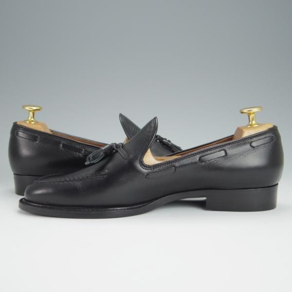 未使用★(伊)エルメネジルド・ゼニア(レディース) SIZE 37【★タッセルローファー】カーフ/黒/Ermenegildo Zegna★h235