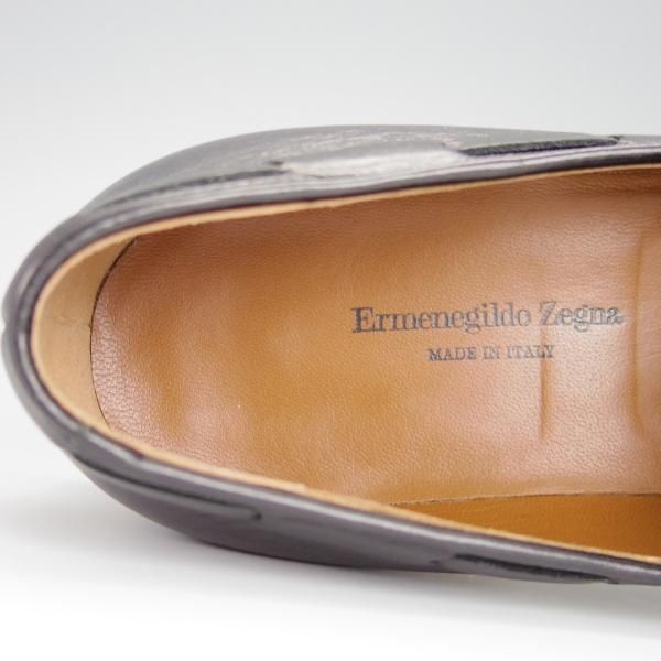 未使用★(伊)エルメネジルド・ゼニア(レディース) SIZE 37【★タッセルローファー】カーフ/黒/Ermenegildo Zegna★h235