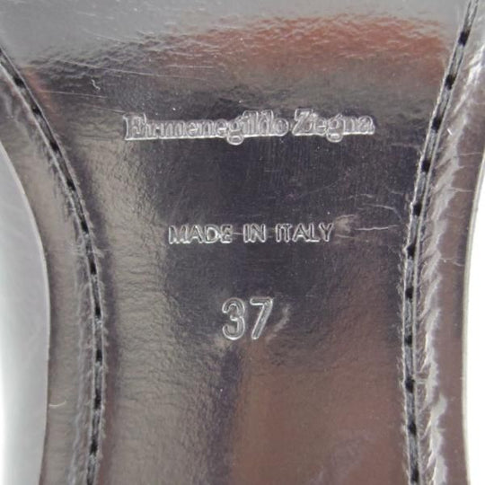 未使用★(伊)エルメネジルド・ゼニア(レディース) SIZE 37【★タッセルローファー】カーフ/黒/Ermenegildo Zegna★h235