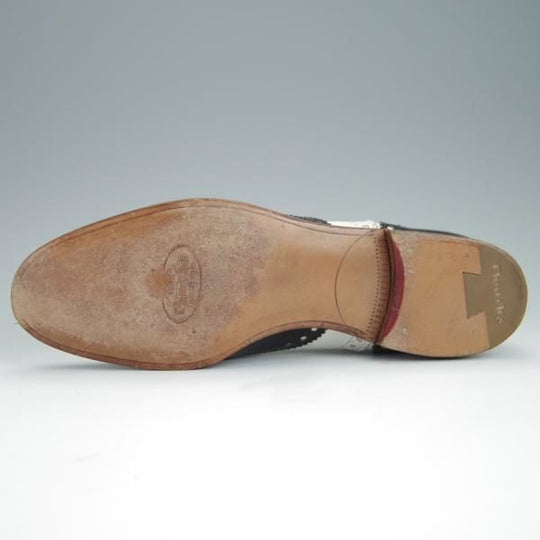 極美品★チャーチ(レディース) SIZE 36.5【★BURWOOD 3W/フルブローグ】白×黒/カーフ×ポリッシュドバインダーカーフ/Church's★h236
