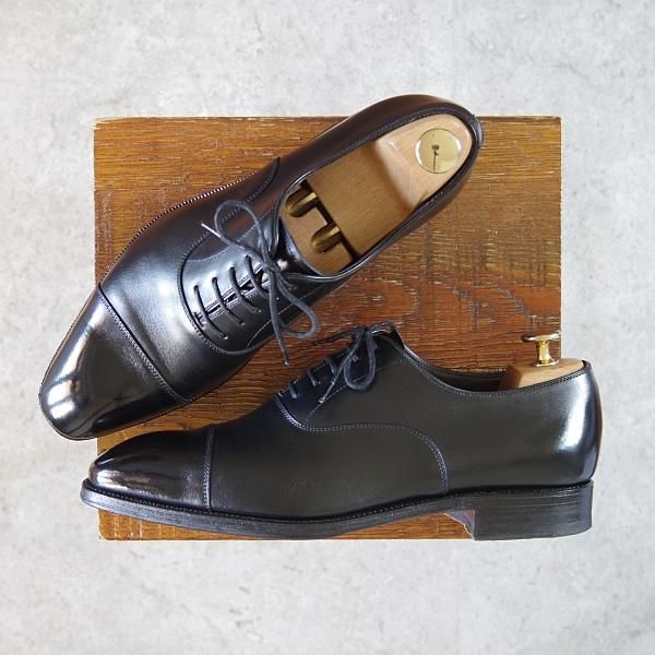 美品★(スペイン製)CARMINA/カルミナ SIZE 6.5【モデル定価￥72,600-★MEERMIN別注/80236】SIMPSOMラスト/ストレートチップ/黒★h238